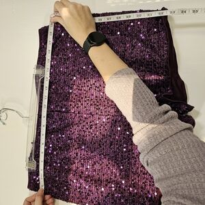 Purple Sequin Shorts